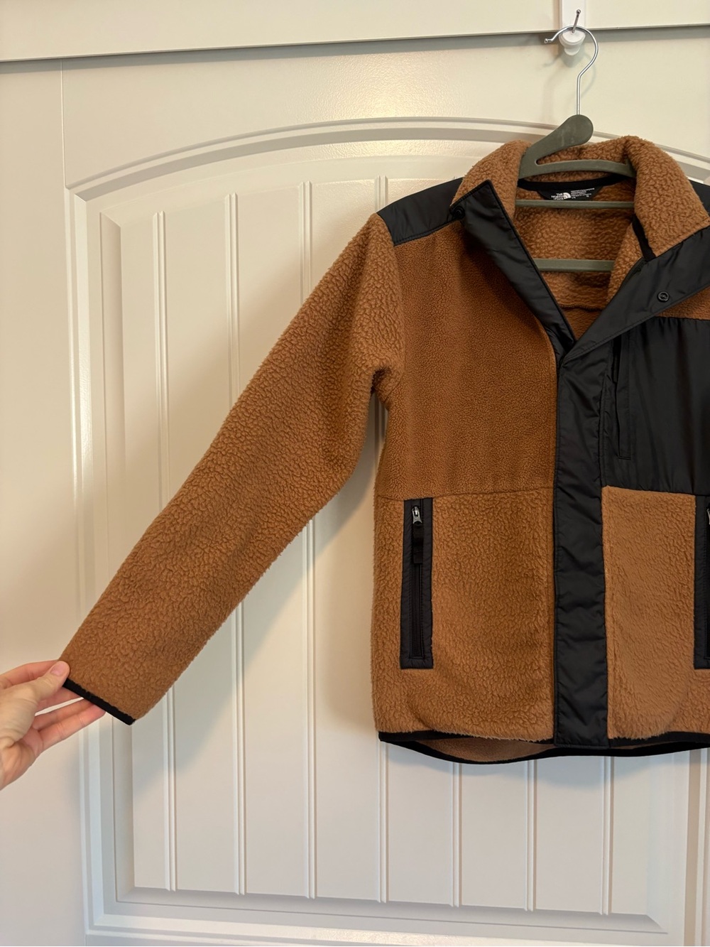 North Face Teen Boys Denali Jacket brown size large 12 - Picture 4 of 8